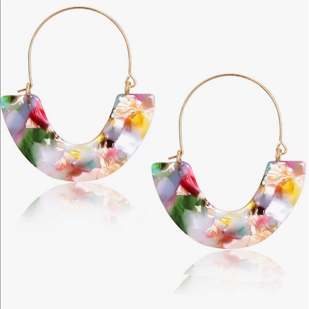 Floral Tortoise Shell Earrings